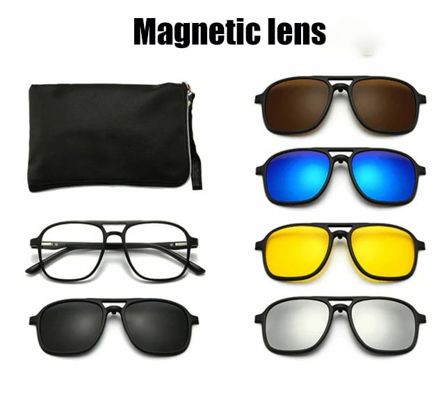 ✨ Auswechselbare Gläser 6 -in -1 Sonnenbrillen-Set