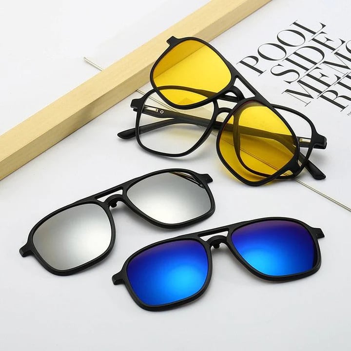 ✨ Auswechselbare Gläser 6 -in -1 Sonnenbrillen-Set