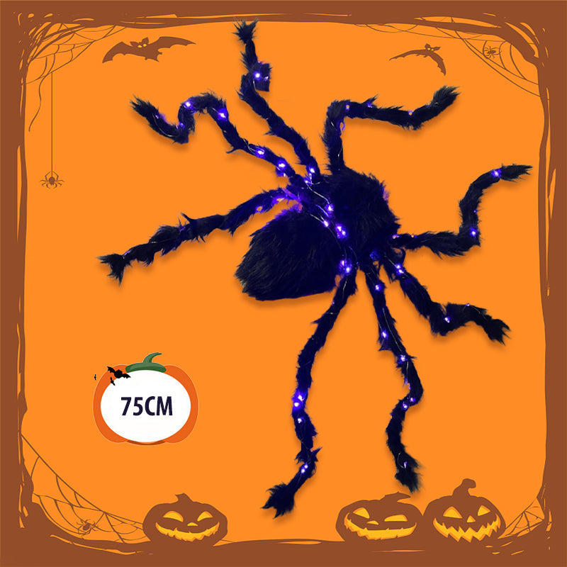 Halloween Schwarze Spinne Dekoration mit Licht