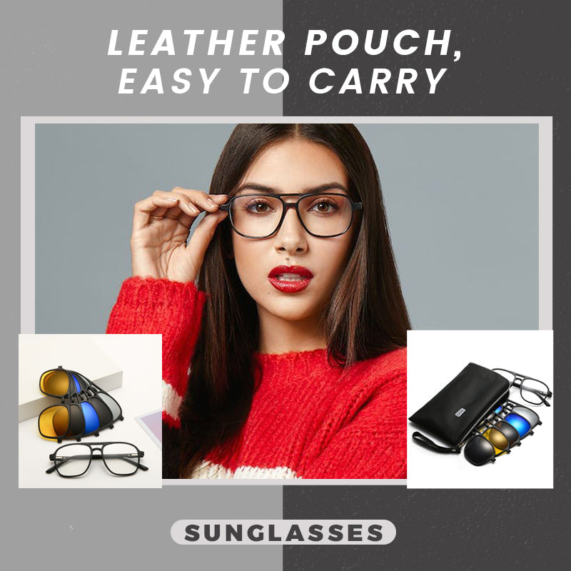 ✨ Auswechselbare Gläser 6 -in -1 Sonnenbrillen-Set