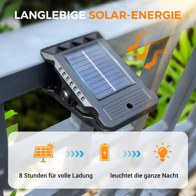 🌿 Solar-Clip-Leuchte mit Bewegungssensor 🔥Perfekt für Garten, Balkon & Terrasse! 🏡✨