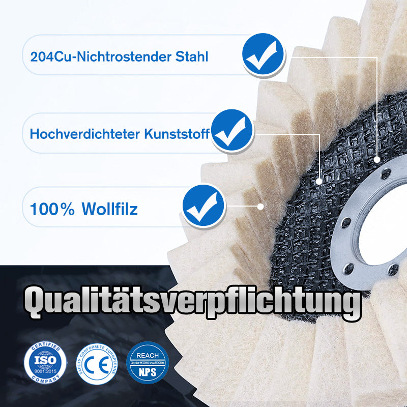 š„Wollfilz-Lamellenpolierscheibe