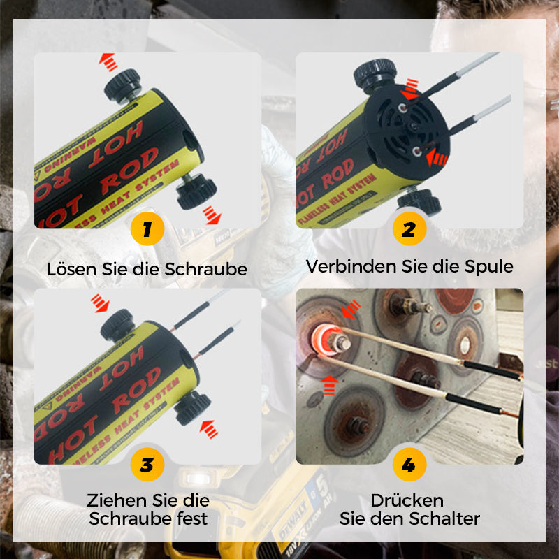💥Magnetisches Induktionsheizungsset - 1100W Induktionshitze Werkzeug zum Entfernen von Bolzen