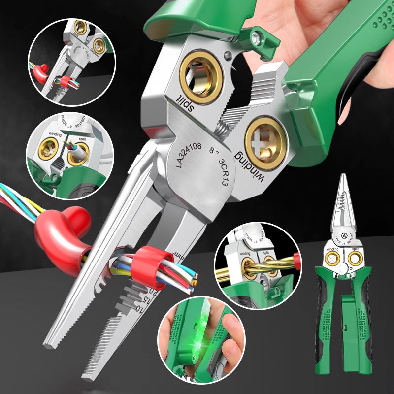 💥2025 Hot Sale💥8-in-1-Multifunktions-Drahtabisolierschere mit elektrischem Test