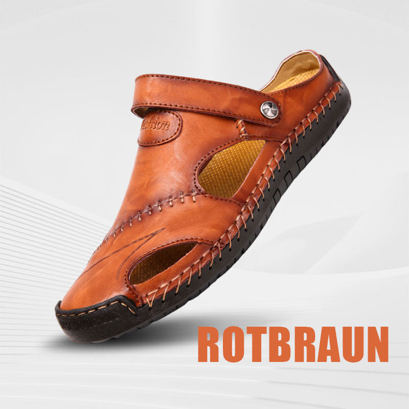 🔥Große Größe Weiches Leder Männer Atmungsaktive Outdoor-Sandalen💥💥