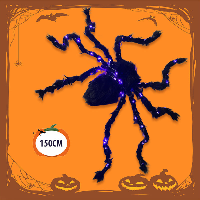 Halloween Schwarze Spinne Dekoration mit Licht