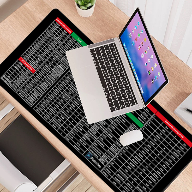 💥Alle Größen zu einem Preis🎁 Rutschfestes Mauspad mit Tastenkombination, extra großes Büropad🎄✨