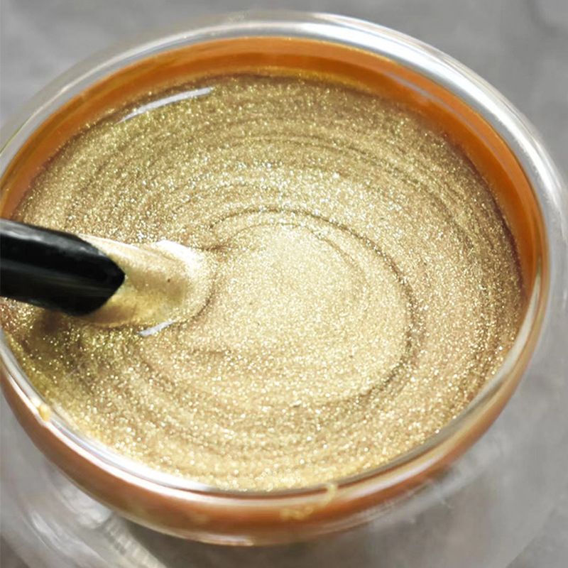 Goldfolienfarbe auf Wasserbasis, Goldpulverfarbe, spezielle Metallfarbe für die Dekoration von Stein- und Holzinschriften