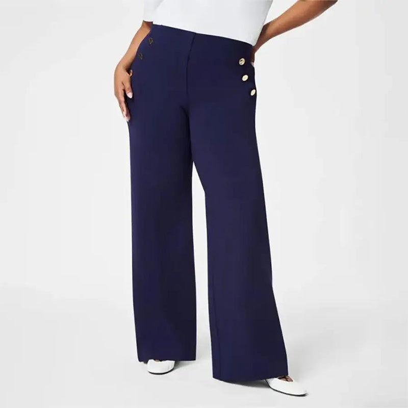 💖50 % Rabatt & kostenloser Versand💖 Damen-Plus-Size-Hochdehnbare Hochtaillen-Hosen mit weitem Bein
