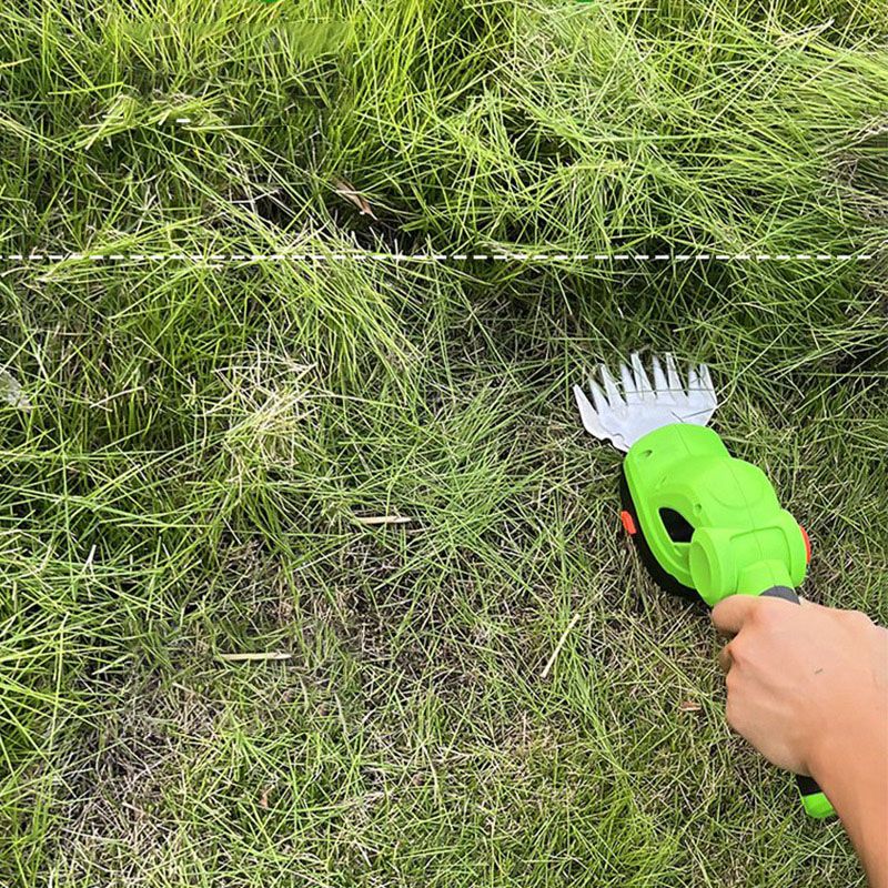 Kabellose Handgrasschere und Strauchschere 2 in 1