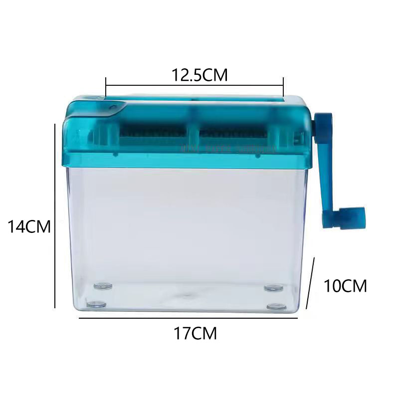 Mini-Aktenvernichter mit Handkurbel