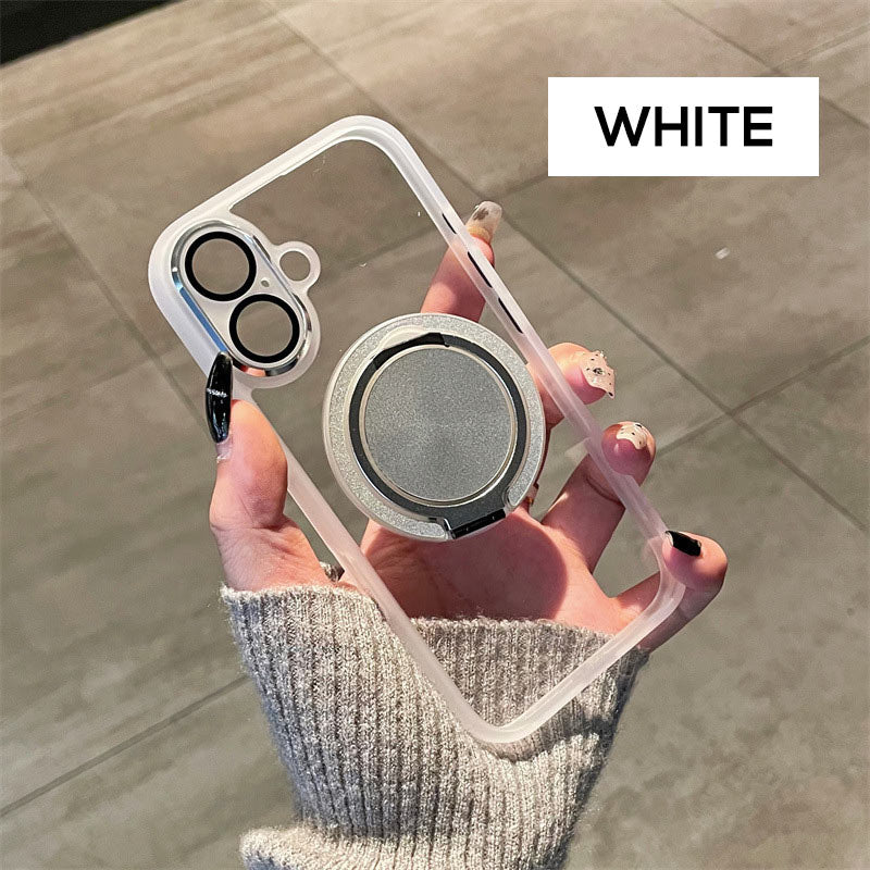 2024 verbesserte hochwertige🔥iPhone 16-13-Serie transparente magnetische Handyhülle mit drehbarem Ständer
