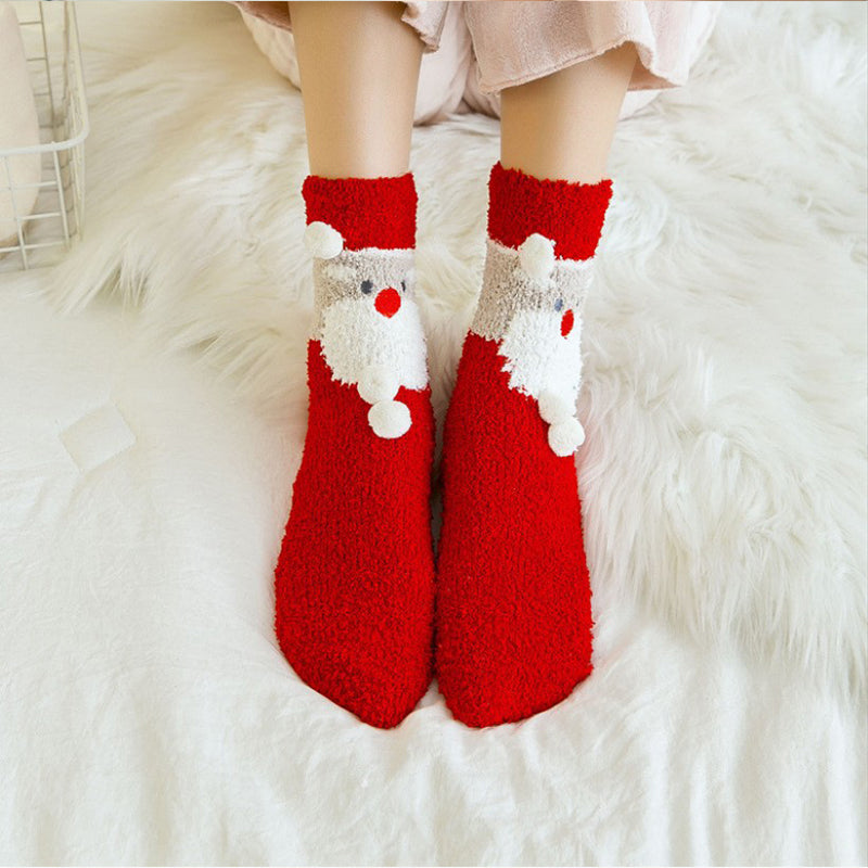 🎄🎅Weihnachten Cute Cartoon Wolle Socken (Mehrere Stile für Ihre Lieblings-Menschen🎁)