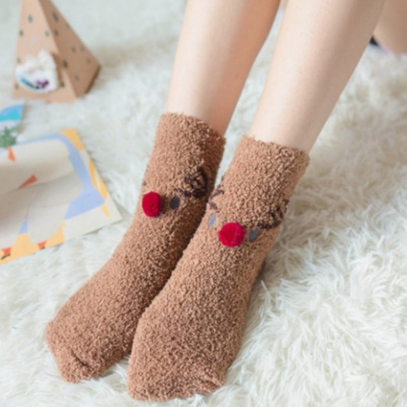 🎄🎅Weihnachten Cute Cartoon Wolle Socken (Mehrere Stile für Ihre Lieblings-Menschen🎁)
