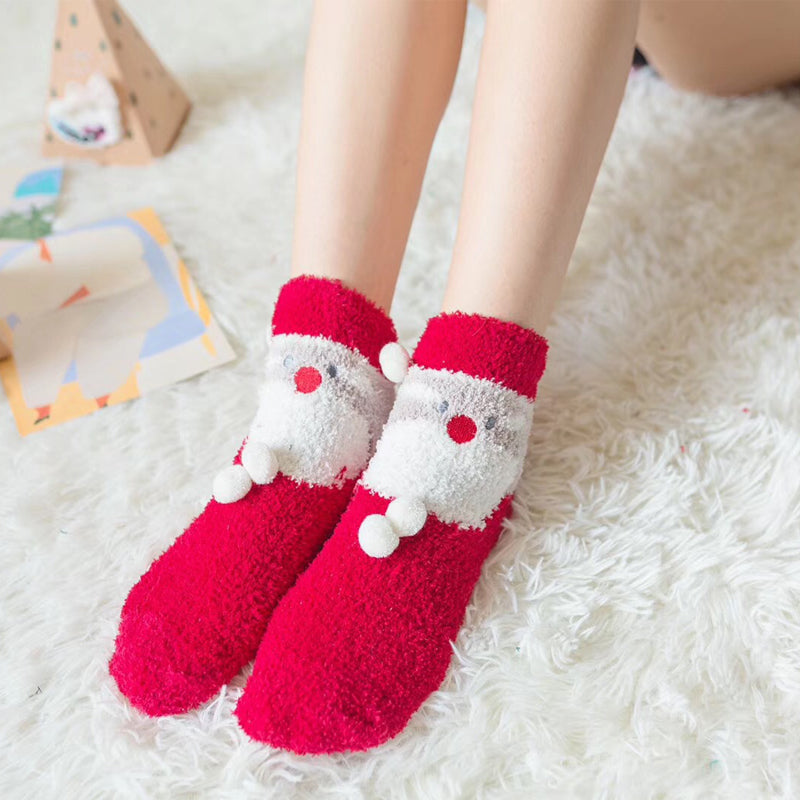🎄🎅Weihnachten Cute Cartoon Wolle Socken (Mehrere Stile für Ihre Lieblings-Menschen🎁)