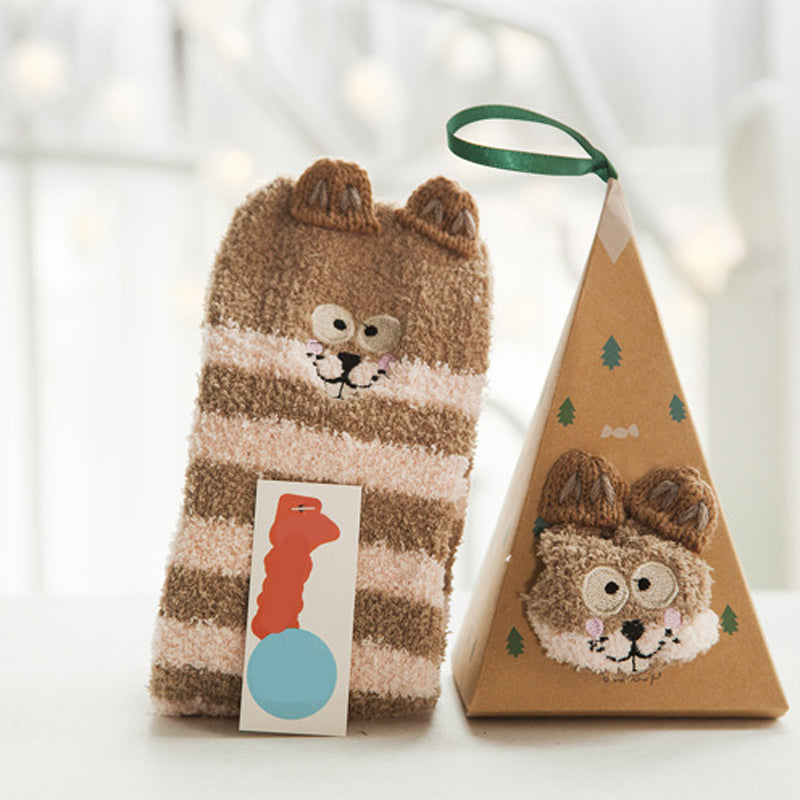 🎄🎅Weihnachten Cute Cartoon Wolle Socken (Mehrere Stile für Ihre Lieblings-Menschen🎁)