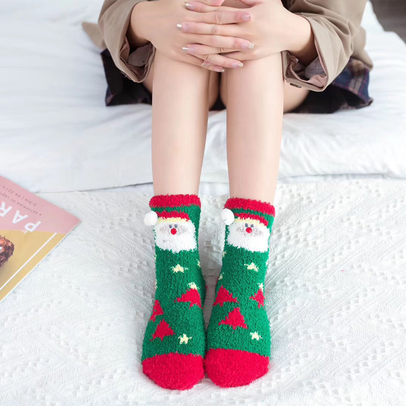 🎄🎅Weihnachten Cute Cartoon Wolle Socken (Mehrere Stile für Ihre Lieblings-Menschen🎁)