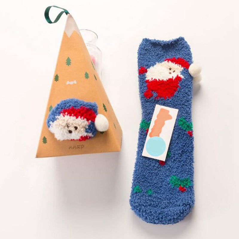 🎄🎅Weihnachten Cute Cartoon Wolle Socken (Mehrere Stile für Ihre Lieblings-Menschen🎁)