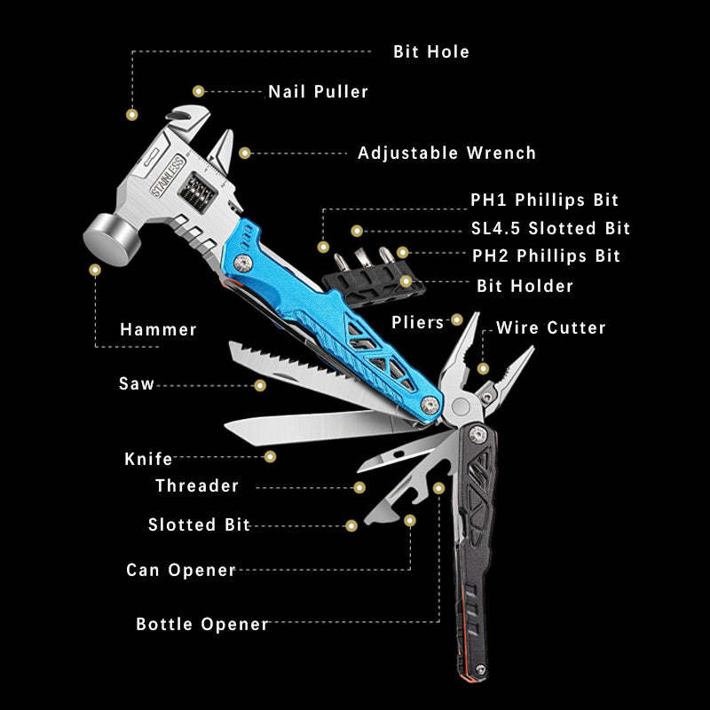 đ„Vielseitiges Hammer-Multitool Camping-Zubehör