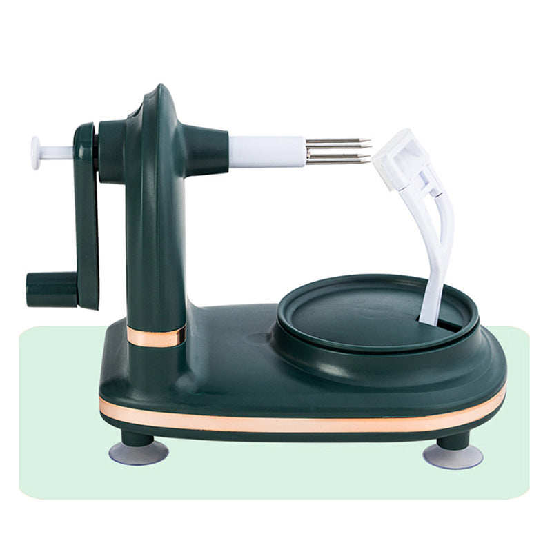 Vielseitiger Obstschäler mit Stretchstruktur und Handkurbel