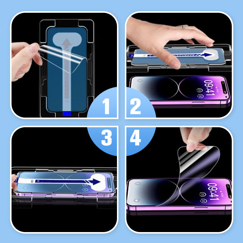 Premium-Displayschutz aus gehärtetem Glas und Installationsset für die iPhone16-11-Serie