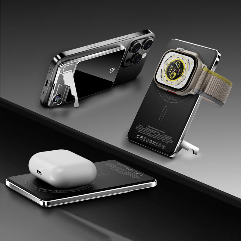 đ„Magnetische Dualmodus-Powerbank mit StĂ€nder