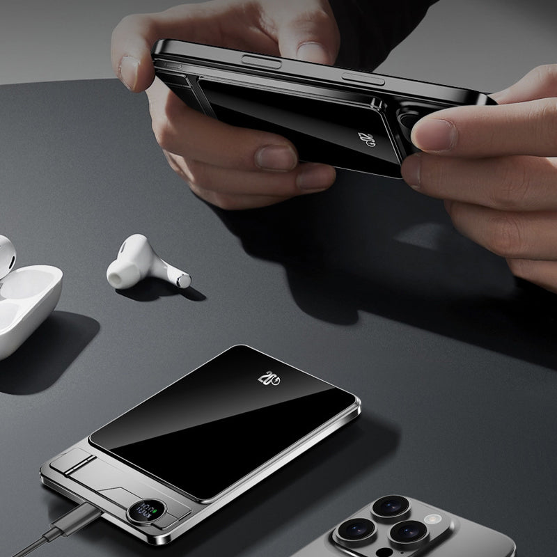 đ„Magnetische Dualmodus-Powerbank mit StĂ€nder