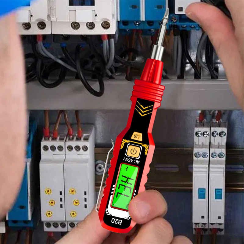 Berührungsloser Spannungsprüfer mit LCD-Anzeige
