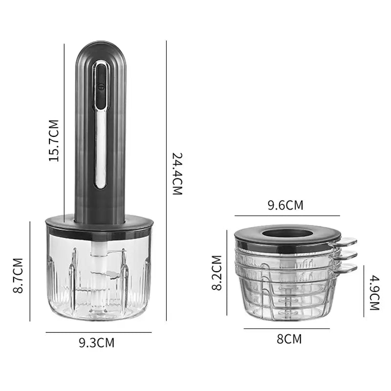 🔪USB-Kabelloser Küchenzerkleinerer für Fleisch, Saucen und mehr – Schnell, hygienisch und einfach! 🍖🥦