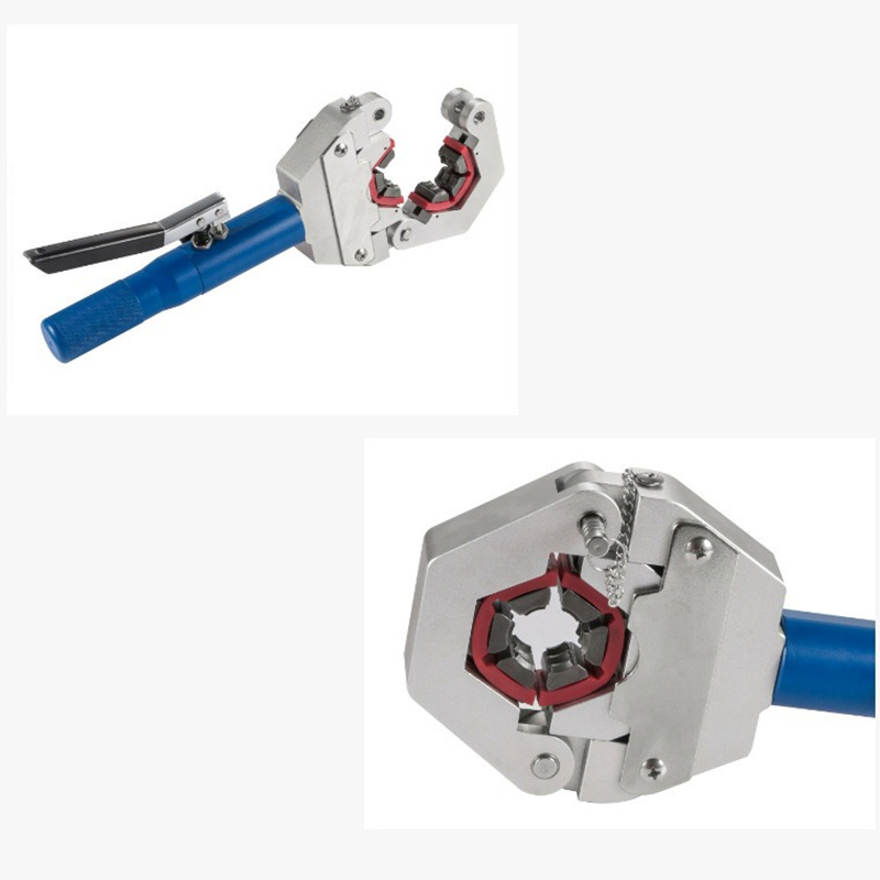 Hydraulisches Klimaanlagen-Schlauchpresswerkzeug-Set – Handpresswerkzeug-Set mit aufsteckbaren Matrizen für die Reparatur von Klimaanlagen-Schläuchen