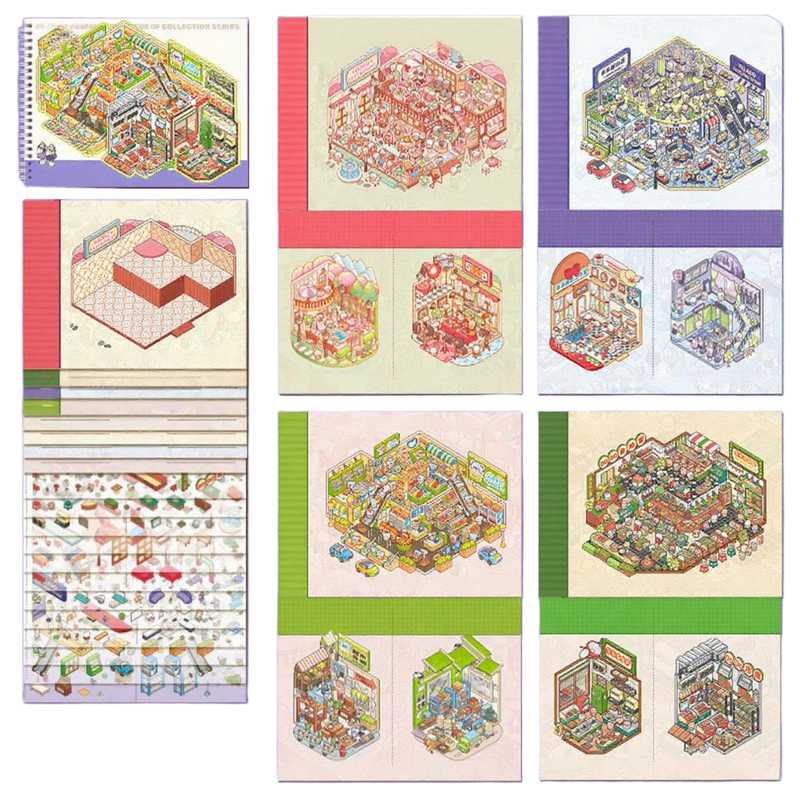 DIY 3D-Aufkleber-Sammelbuch, 12 Stück💕Erwachsene und Kinder können damit spielen