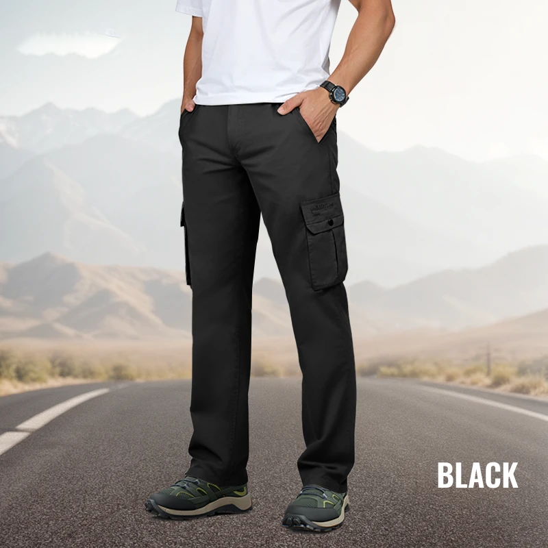 👖🏃 Herren-Cargohose mit mehreren Taschen – atmungsaktives Material und moderner Schnitt für Outdoor- oder Stadtaktivitäten 🏙️📦