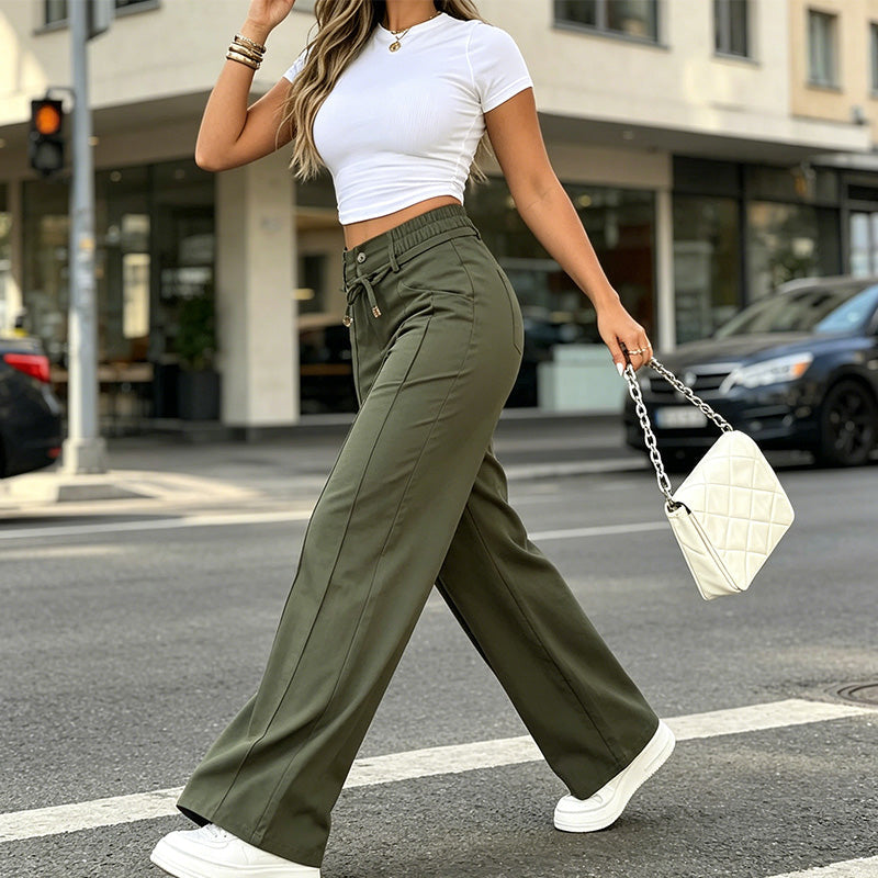 👖📢 SALE: 50% NUR FÜR KURZE ZEIT! Damen Hochbund Straight-Leg Hose – Klassisch, bequem & perfekt für Alltag, Büro & elegante Freizeit ✨