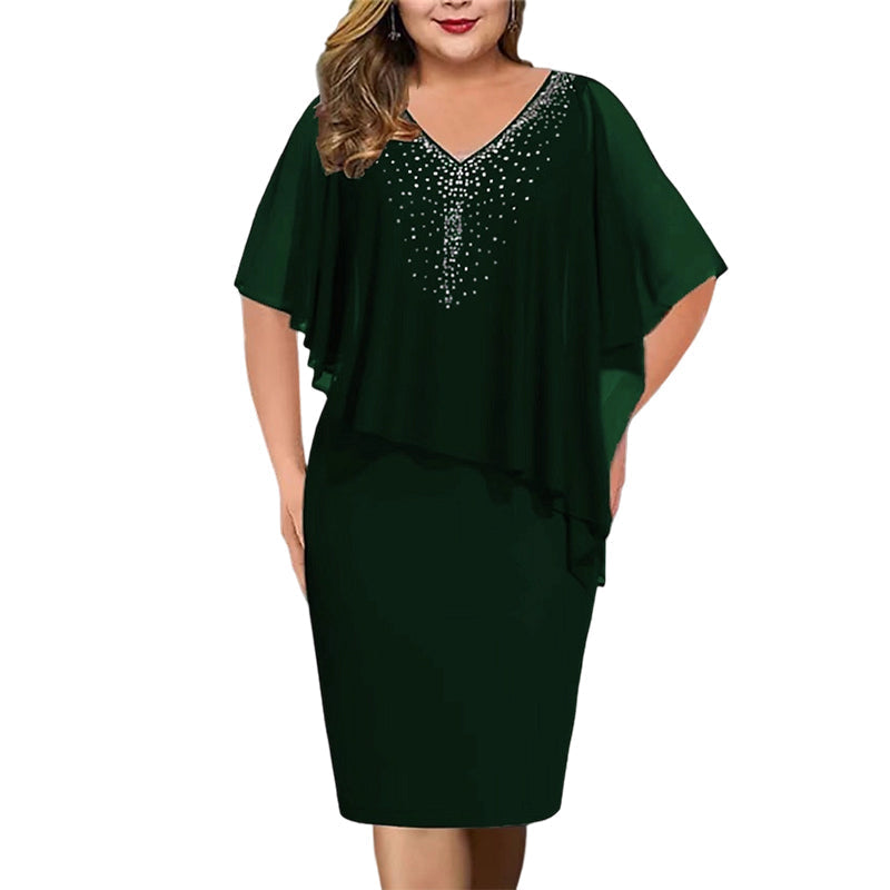 ⌛Zeitlich begrenztes Angebot – Elegantes Abendkleid mit V-Ausschnitt für Damen