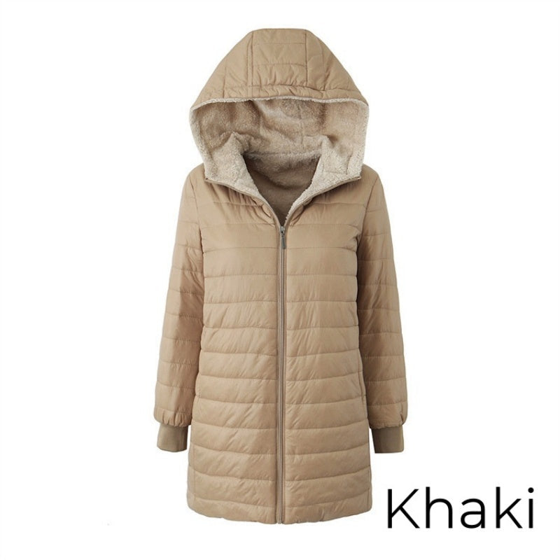 🚀 Neu eingetroffen – 50% Probierpreis! Gesteppter warmer Wintermantel mit Kapuze und Reißverschluss für Damen
