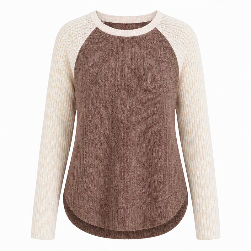 📢🎉50%Rabatt!!!🛍️🤠 Damen Western Ranch-Stil Raglan-Strickoberteil – Strukturiert, bequem & immer passend