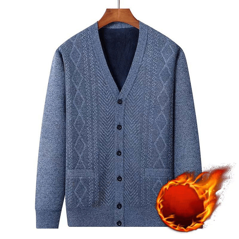 🚨Nur noch wenige auf Lager! Beeil dich!🚨 Herren Warmer Cardigan mit Knopfverschluss und V-Ausschnitt