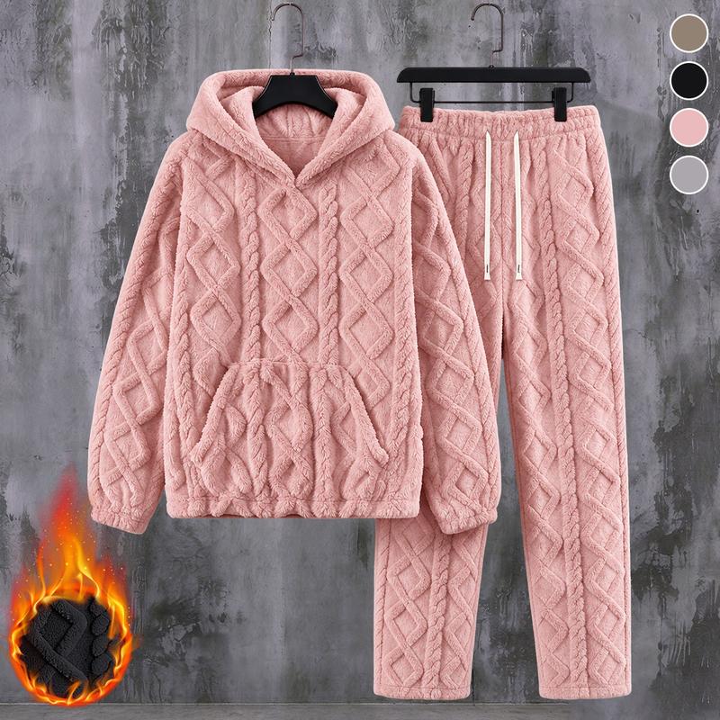 🔥 50% RABATT + GRATIS VERSAND 🚚 Flauschiges 2-teiliges Damen-Loungewear-Set – Hoodie & Hose