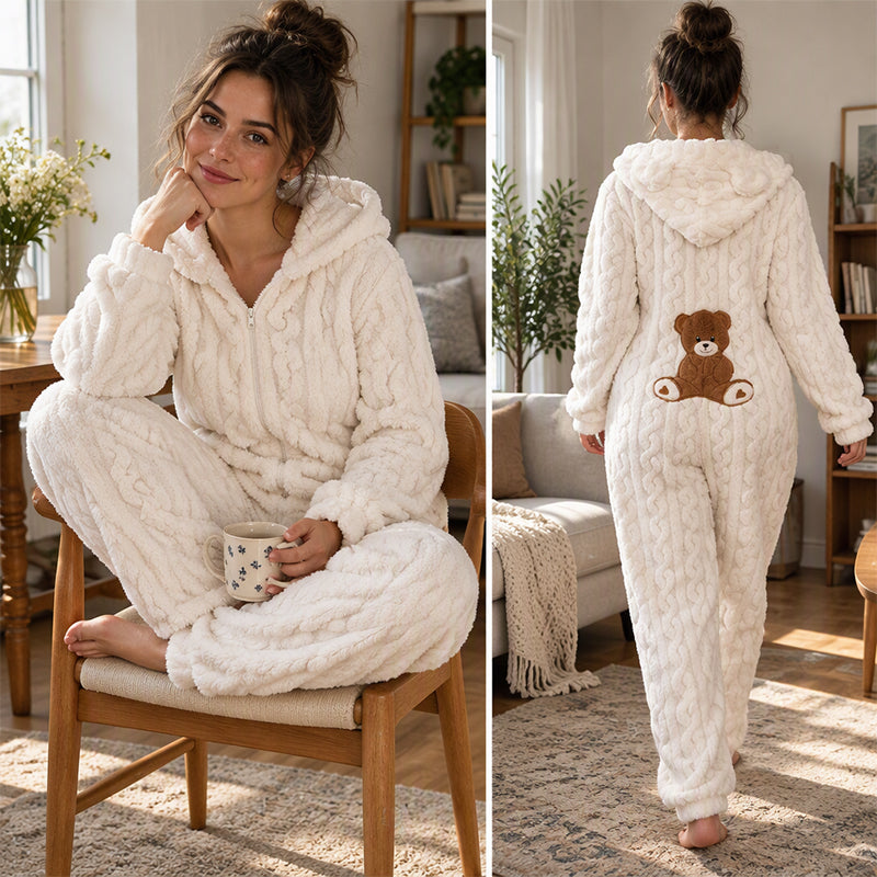 🐻 50% Rabatt | Kuschelige Wärme & süßer Komfort – Bären-Kapuzen-Overall