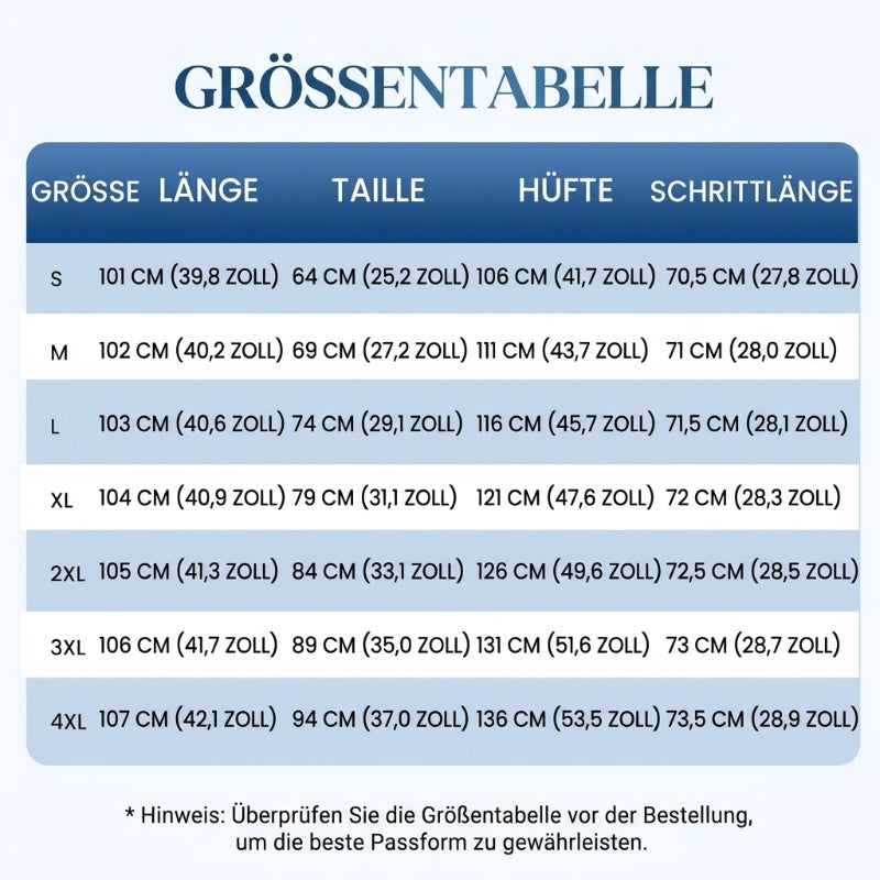 Bequeme blau gestreifte Hose mit Seitentaschen