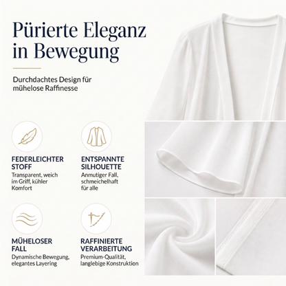 Damen leichter Chiffon-Cardigan mit offener Vorderseite