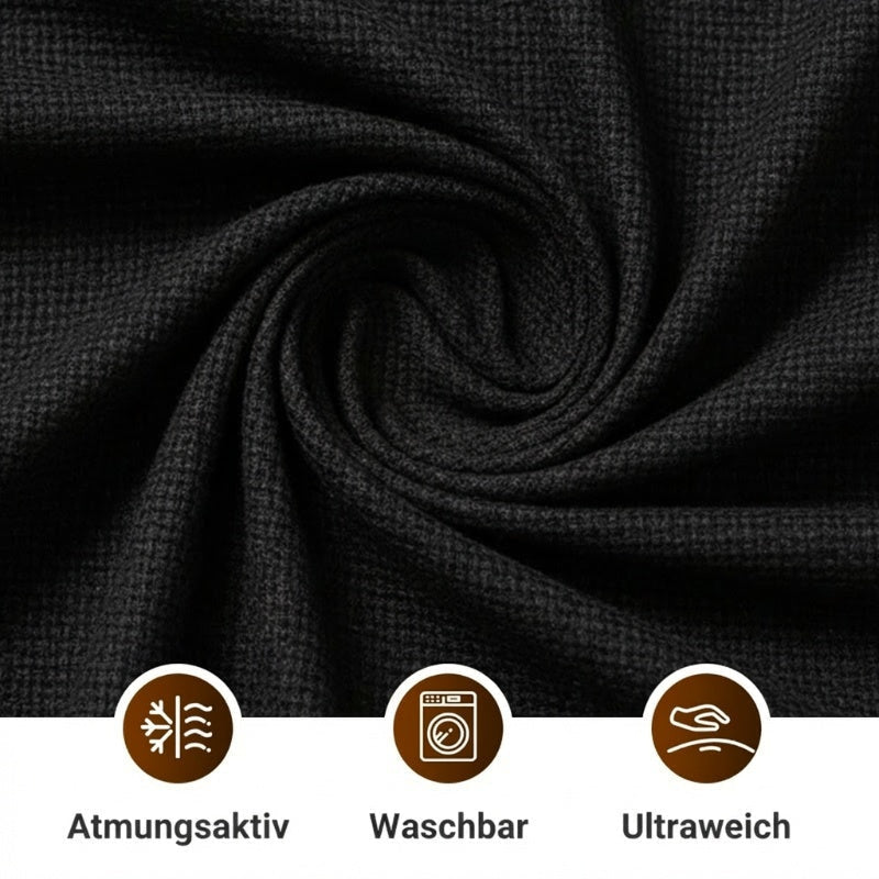 🏃👖Herren-Set aus Sweatshirt mit Waffelstrick und Hose mit geradem Bein