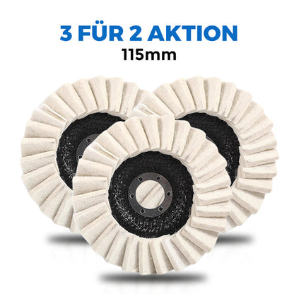 ⚡53 % RABATT !!✨ Wollpolierscheibe für Winkelschleifer – Hochglanz-Spiegelfinish! Langlebig  Vielseitig! 🔧