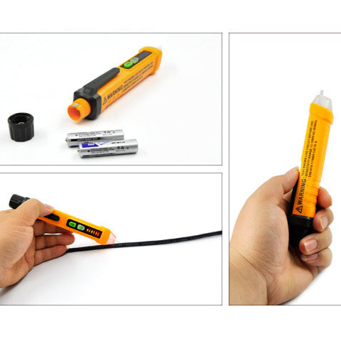 Intelligenter Elektriker-Multifunktionstester mit LED-Ton- und Lichtalarm zur Überprüfung von Haltepunkten, induktiv berührungslos