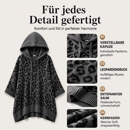 💞 Über 100.000 verkauft – der beliebteste Hit – jetzt zum halben Preis！Gestrickter Hoodie mit Leopardenmuster für Damen
