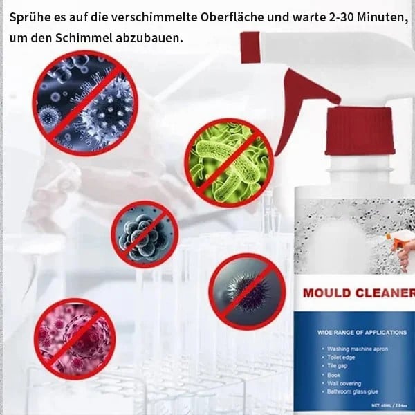 🧴🦠 Schimmel- & Mehltau-Entferner Schaumspray – Bleichfrei, Einfach Anzuwenden & Lang anhaltender Schutz 🚿