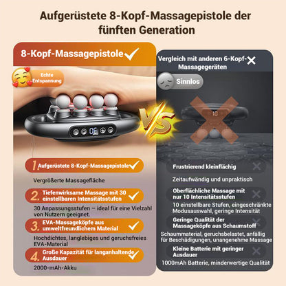 💕 Frühlingsgeschenk 🎁16-Antrieb 8-Kopf Massage Pistole Set [✈️ KOSTENLOSER VERSAND]