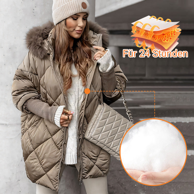 🍂 Frühherbst-Sonderaktion: 50 % Rabatt！⌛️Damen Midi-Parka mit Strickärmeln
