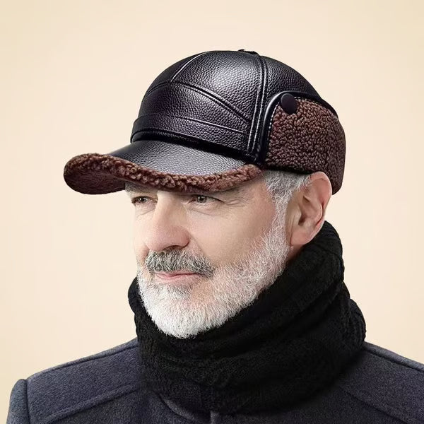 ❄️ Herren Wintermütze Lammfell Ohrenschützer
