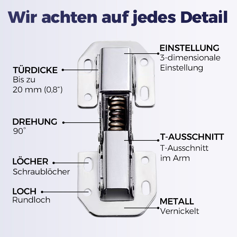 🔥4er Set Topfscharniere mit Schrauben